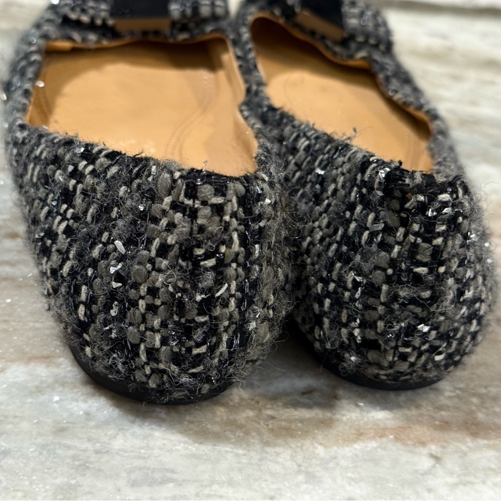 Women’s TORY BURCH grey tweed flats- Size 8.5 - Picture 5 of 9
